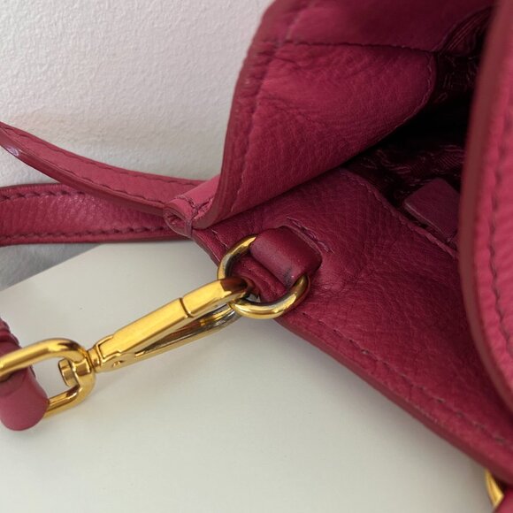 Authentic Prada Large Leather Tote Bag with Strap - Picture 12 of 14